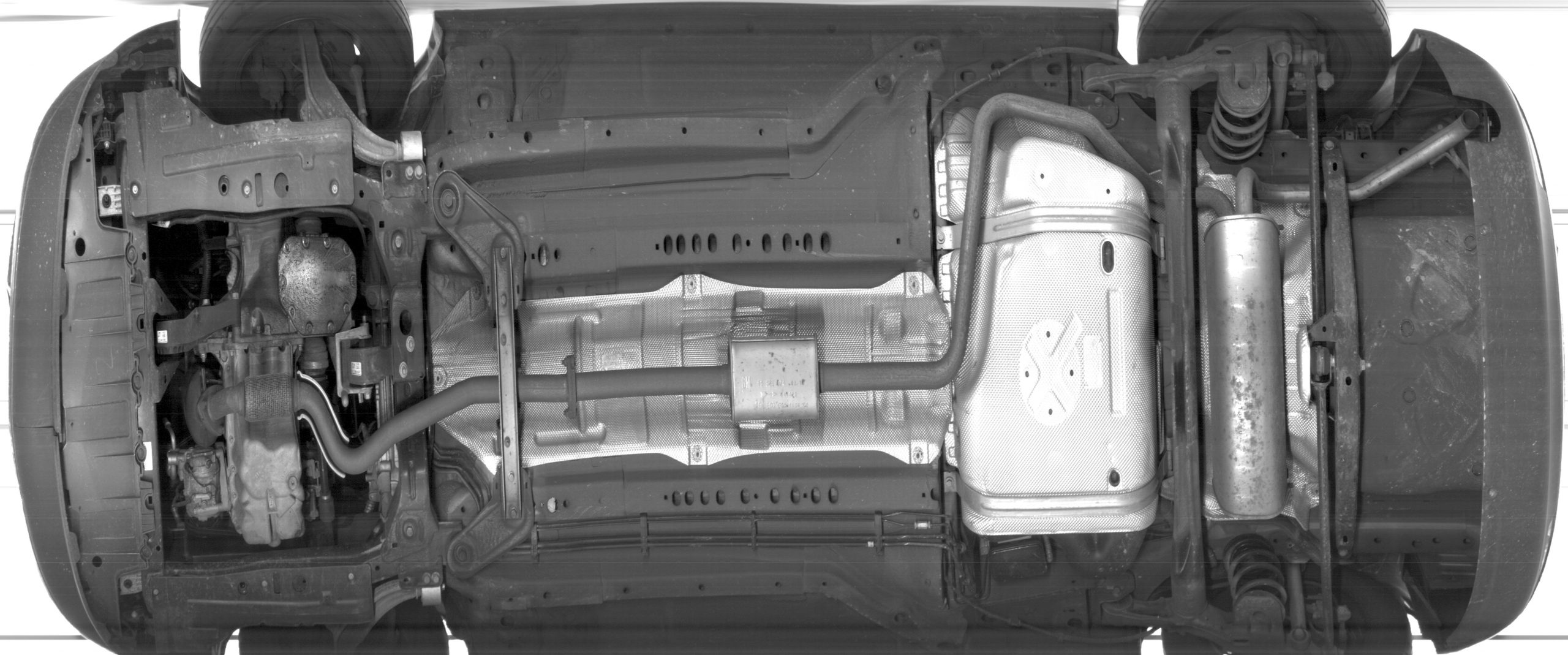 Châssis de véhicule scanné par TREX-UVSS